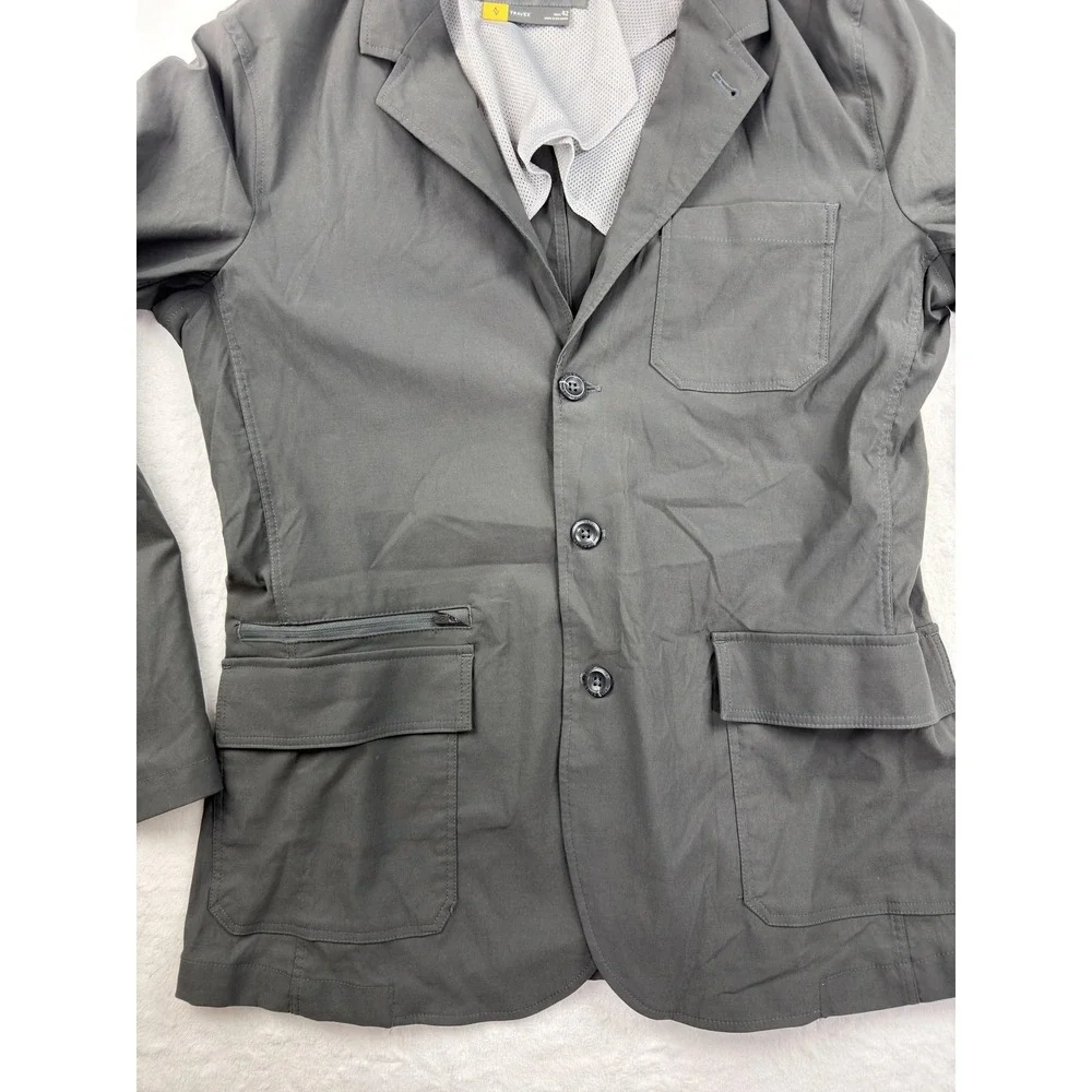 Eddie Bauer Blazer‎ Mens 42 Gray Travex Three Button Travel Jacket